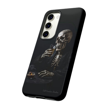 "Embrace the Dark Side with Our Skeleton Drinking Phone Case" -Tough Cases