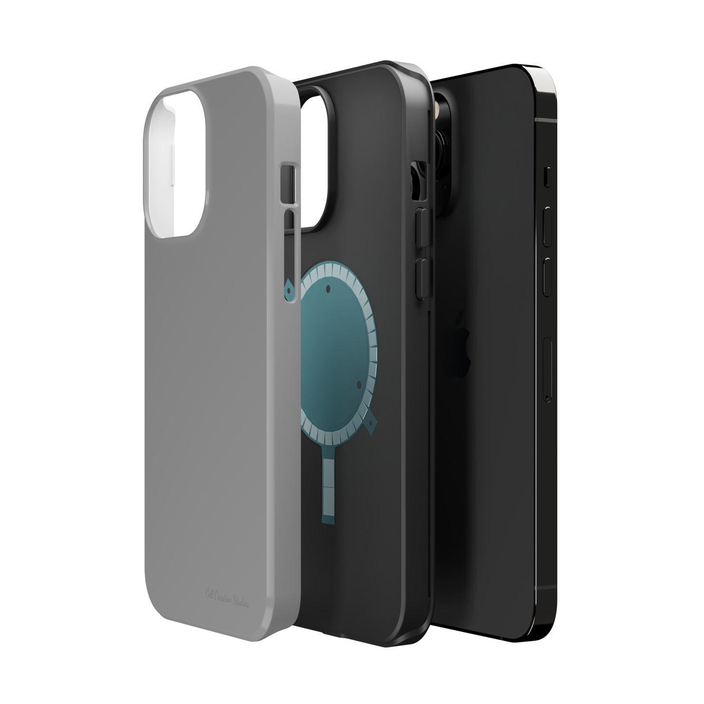 "Sleek Silver Essence" -MagSafe Tough iPhone Cases