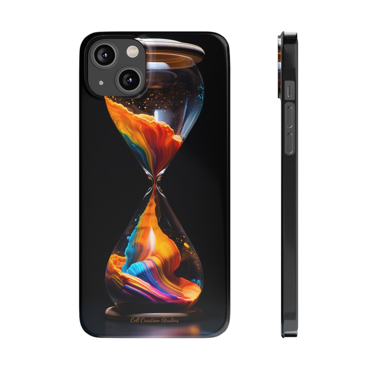 Introducing the "Vibrant Sands of Time" Cell Phone Case – Embrace the Beauty of Colorful Hourglass Design -Tough Cases