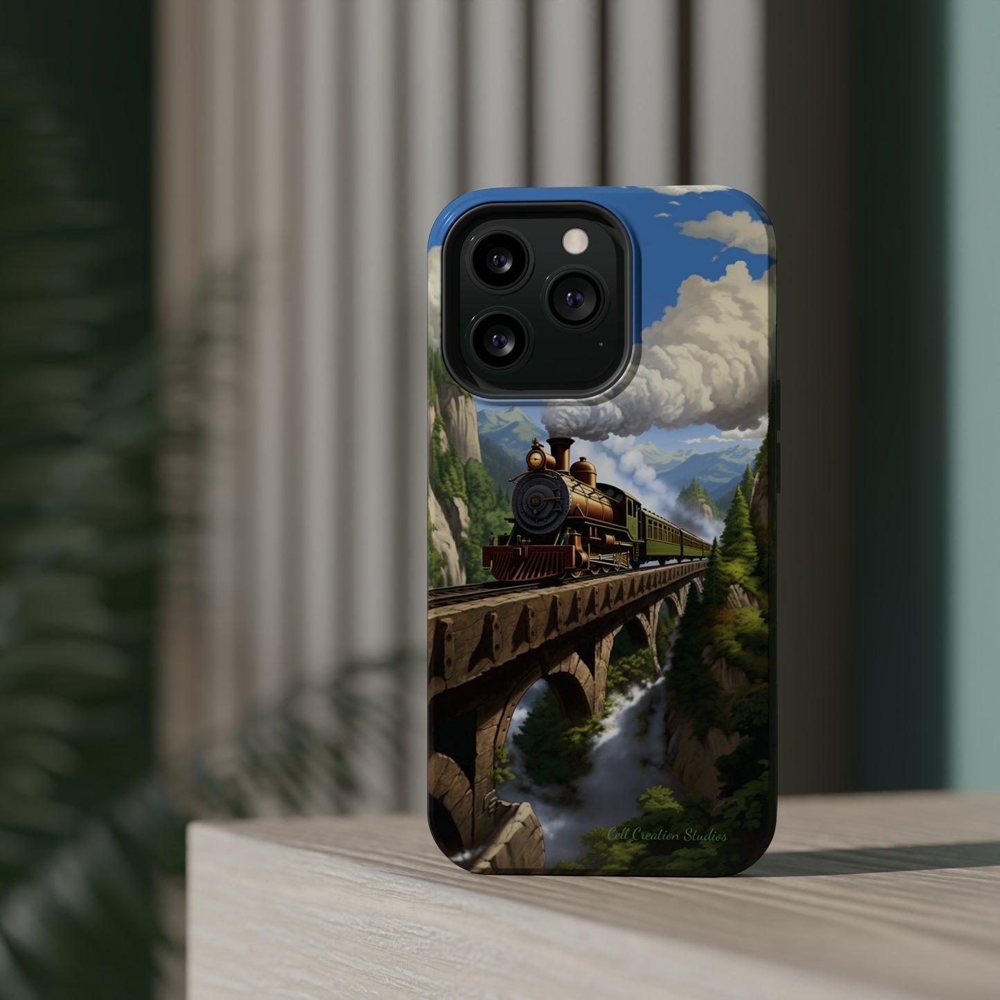 The "Scenic Mountain Train" Phone Case -MagSafe Tough Cases