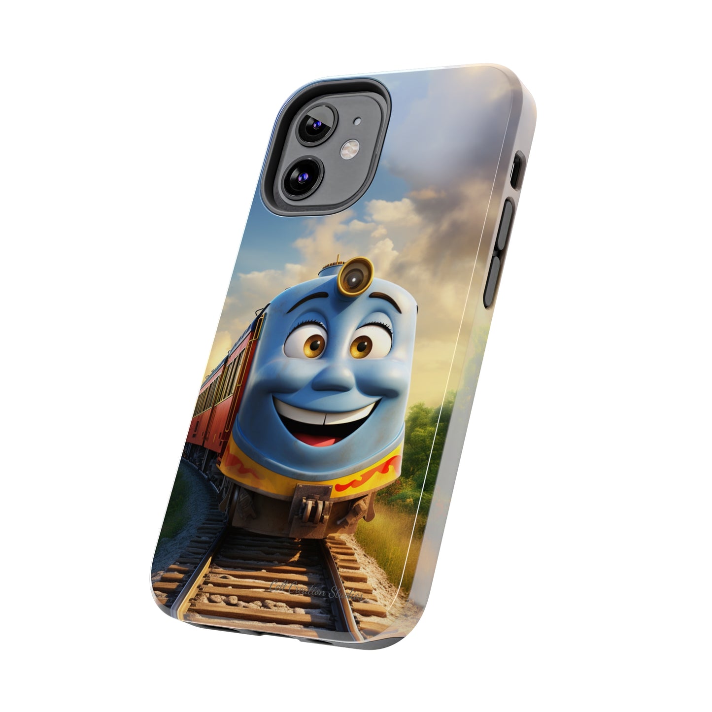 The "Smiling Blue Train" Phone Case -Tough Phone Cases