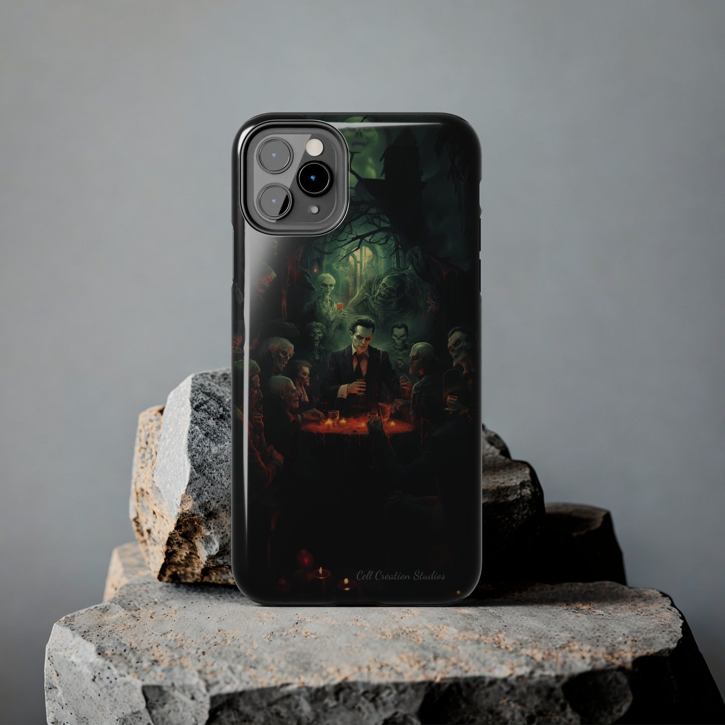 Introducing the "Ghoulish Gala" Cell Phone Case – Dracula's Halloween Soiree -Tough Phone Cases