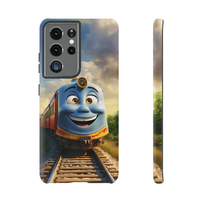 The "Smiling Blue Train" Phone Case -Tough Cases