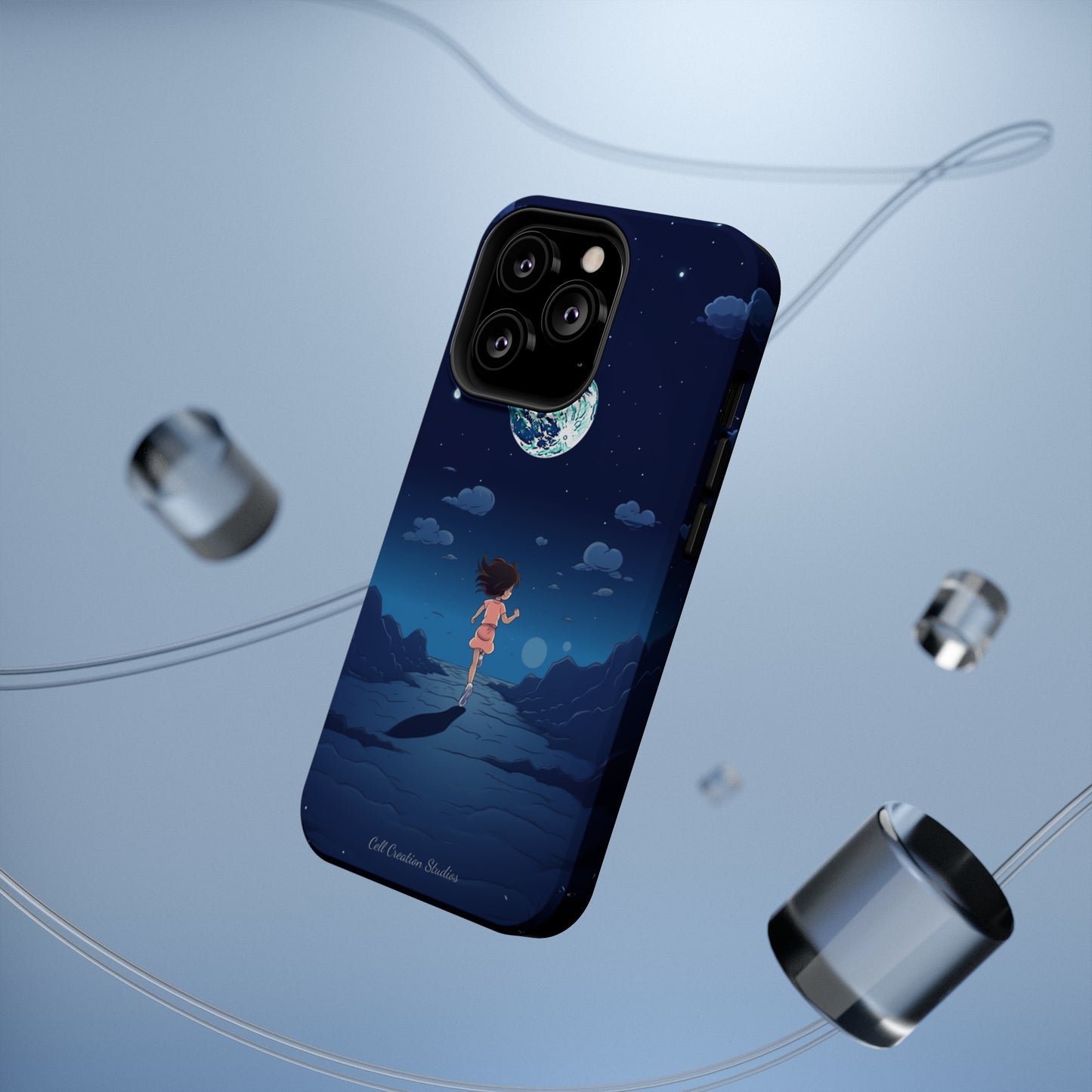 Introducing the "Moonlit Runner" Cell Phone Case – Embrace Adventure with a Captivating Lunar Design -MagSafe Tough Cases