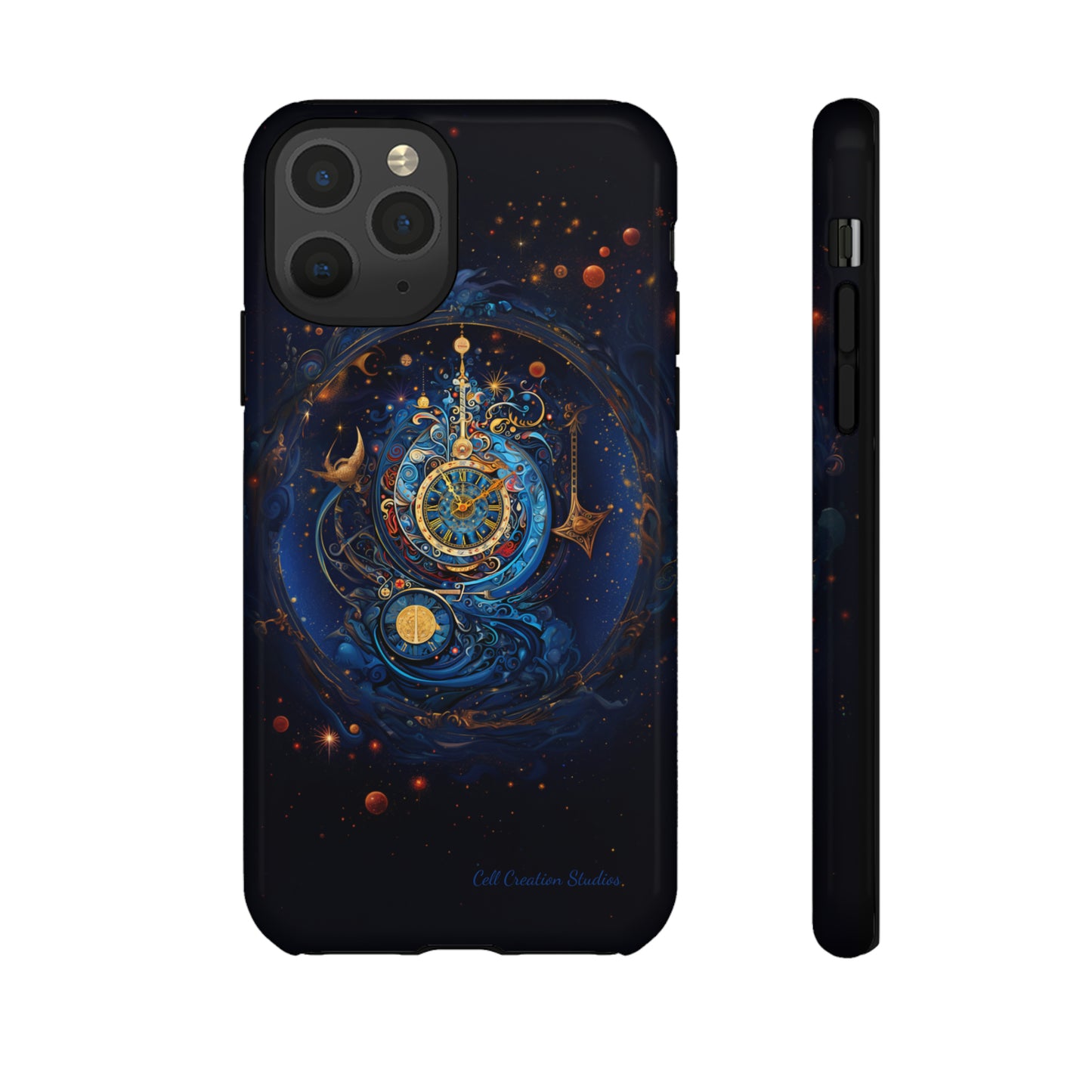 "Cosmic Clock Elegance" -Tough iPhone Cases