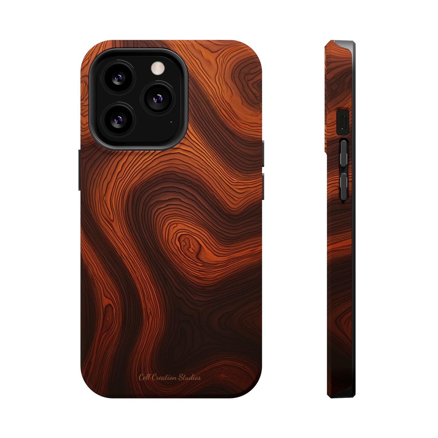 Introducing the "Natural Woodgrain" Cell Phone Case – Embrace Organic Beauty with Wood Pattern Design -MagSafe Tough Cases