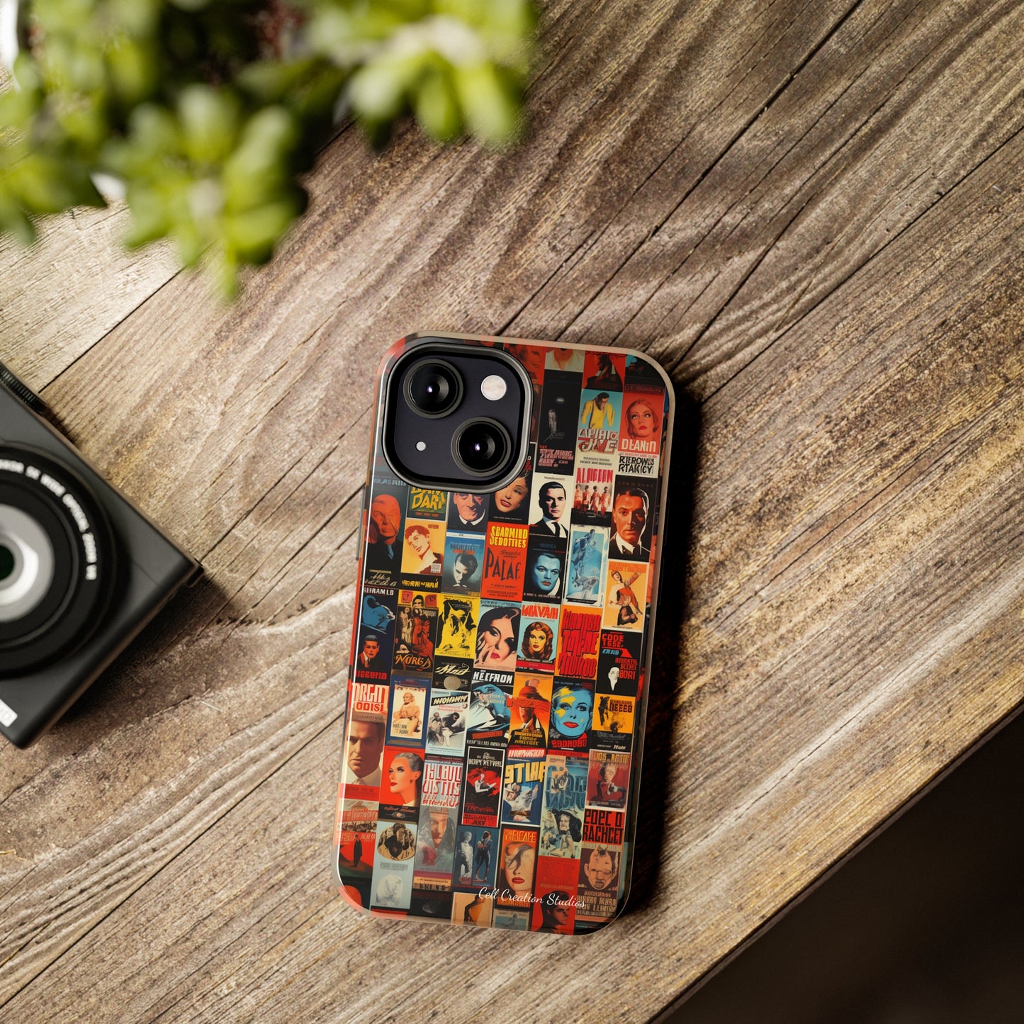 Introducing the "Vintage Movie Poster Collage" Cell Phone Case – Timeless Hollywood Charm -Tough Phone Cases