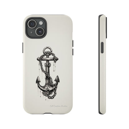 "Nautical Elegance Anchor" -Tough iPhone Cases