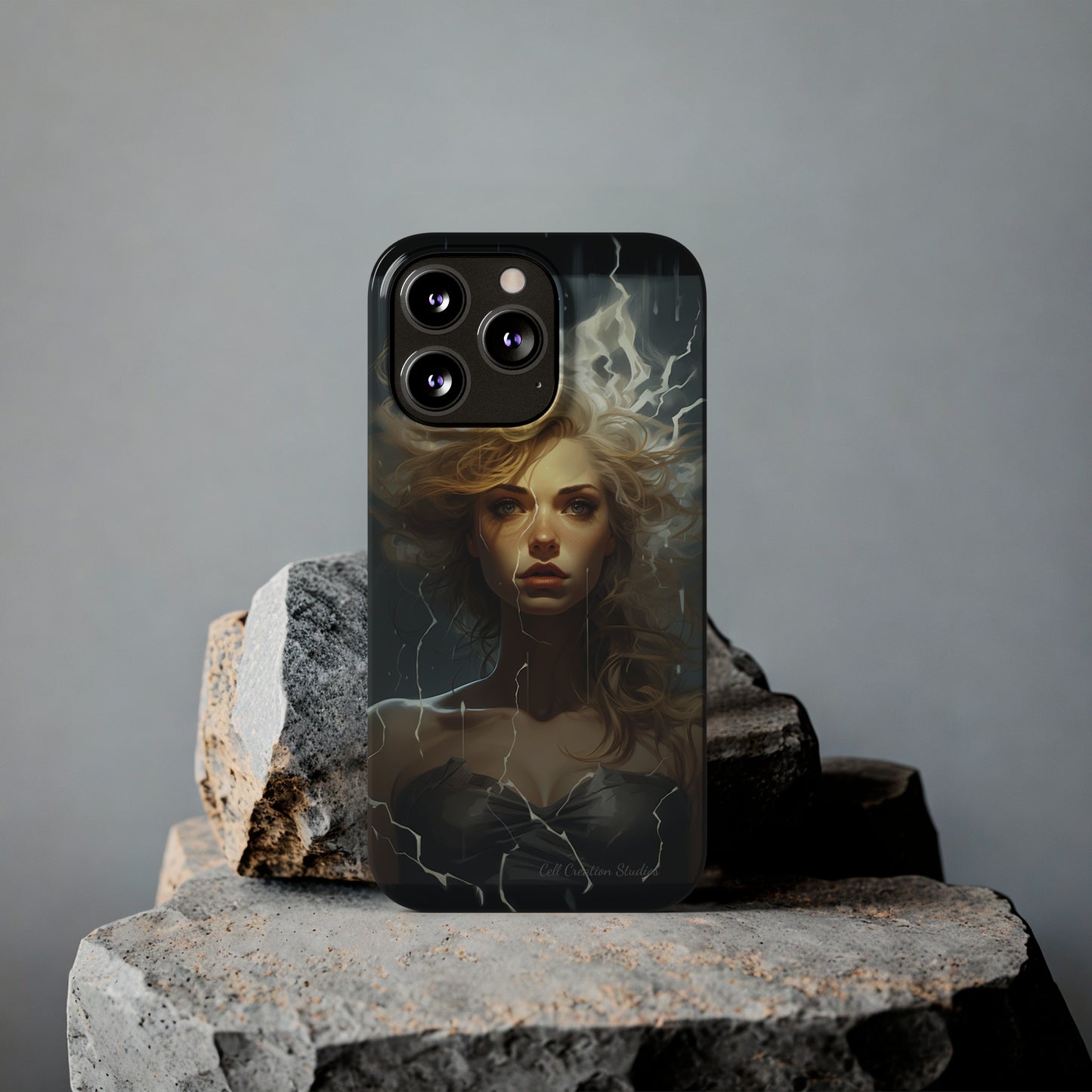 Introducing the "Electrifying Beauty" Cell Phone Case – Sparks of Style and Power -Slim Phone Cases