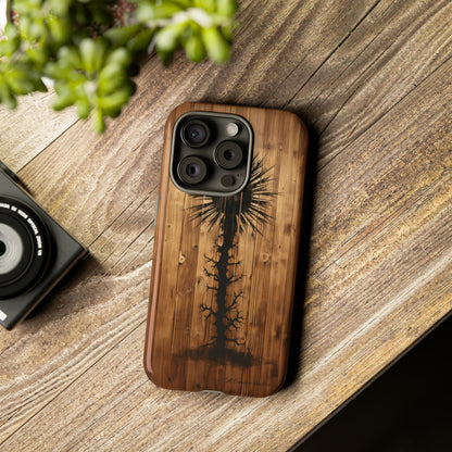 "Desert Plant on Wood Themed Phone Case: Embrace Nature's Beauty" -Tough Cases