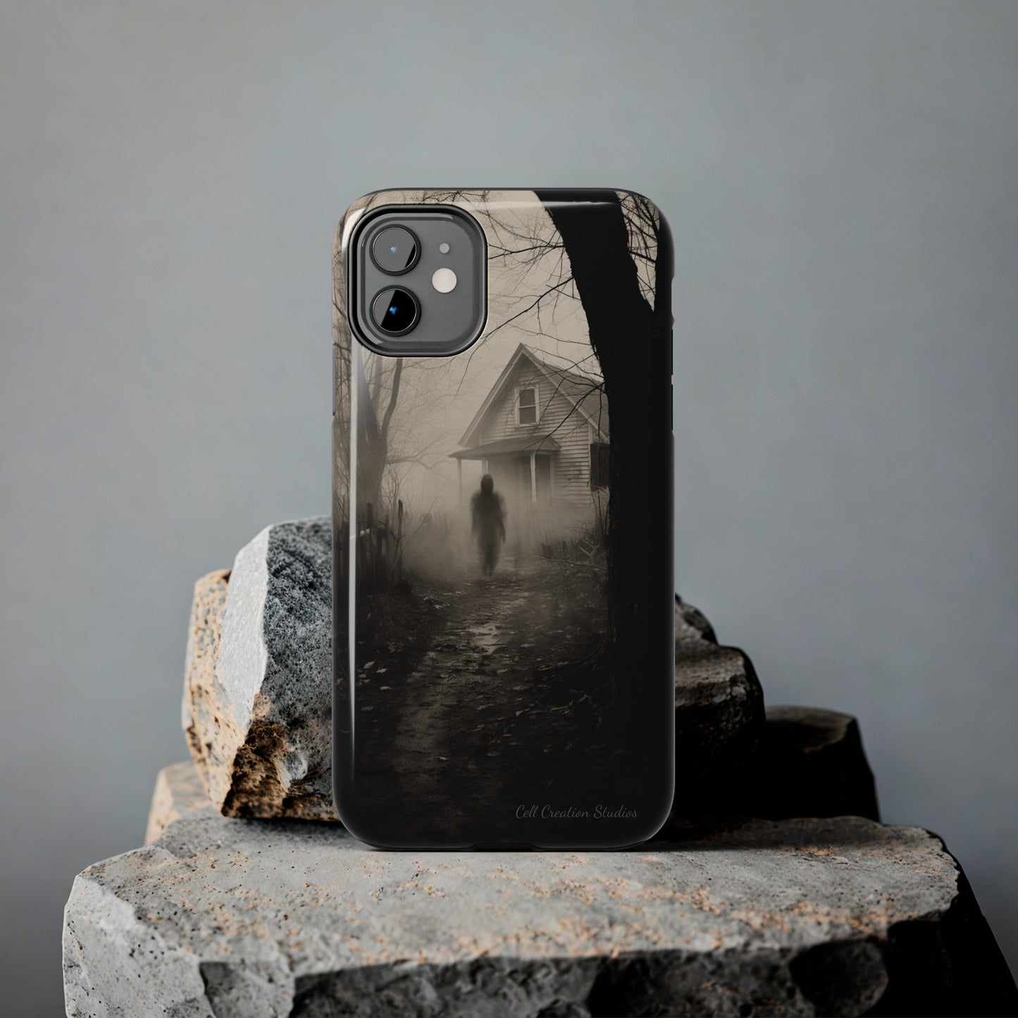 Introducing the "Ethereal Encounter" Cell Phone Case – Unveil the Mystery of the Ghostly Presence -Tough Phone Cases