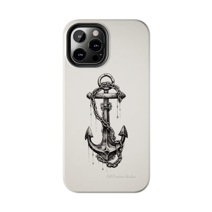 "Nautical Elegance Anchor" -Tough iPhone Cases