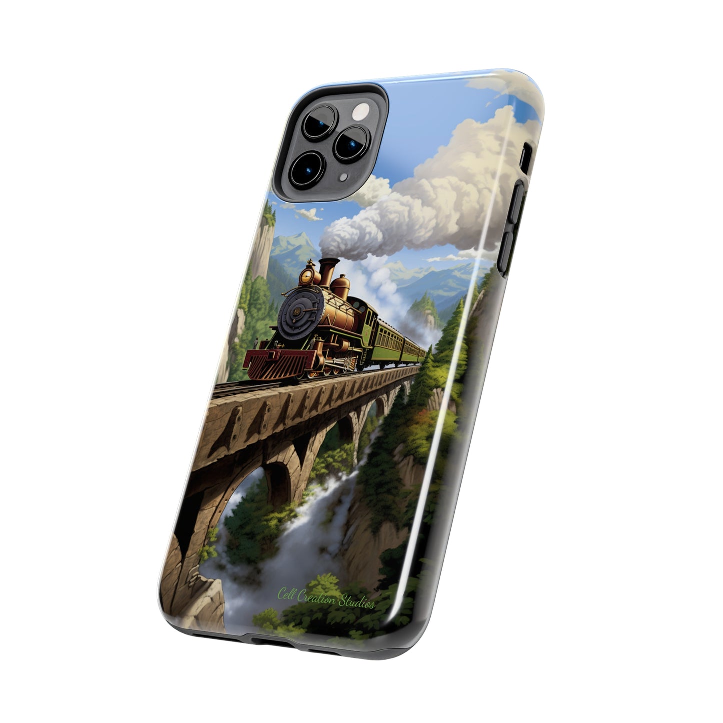 The "Scenic Mountain Train" Phone Case -Tough Phone Cases