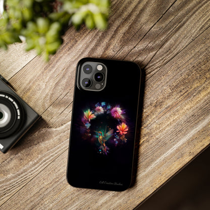 Introducing the "Floral Harmony Hummingbird" Cell Phone Case – Where Elegance Meets Nature -Slim Phone Cases