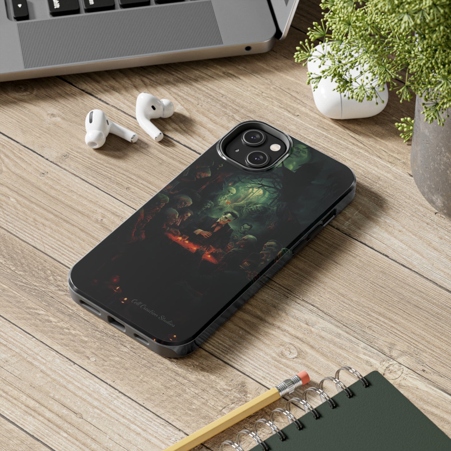 Introducing the "Ghoulish Gala" Cell Phone Case – Dracula's Halloween Soiree -Tough Phone Cases