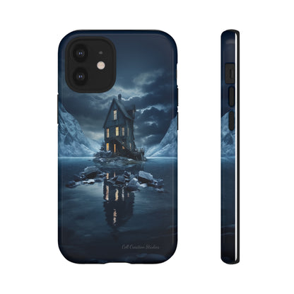 "Mountain Retreat" Winter Lake Cell Phone Cover – Capture the Tranquil Beauty!