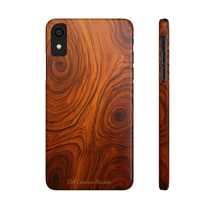 Introducing the "Natural Woodgrain" Cell Phone Case – Embrace Organic Beauty with Wood Pattern Design -Slim Phone Cases