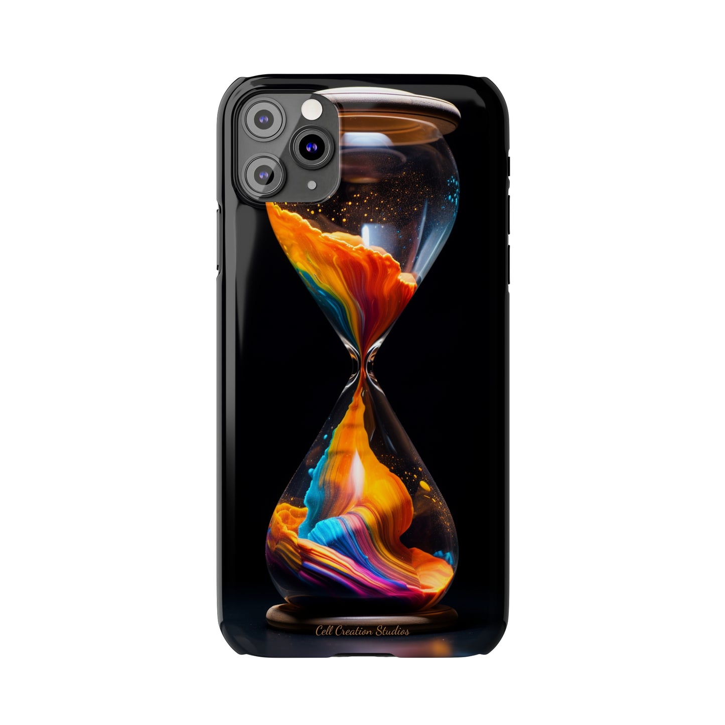 Introducing the "Vibrant Sands of Time" Cell Phone Case – Embrace the Beauty of Colorful Hourglass Design -Tough Cases