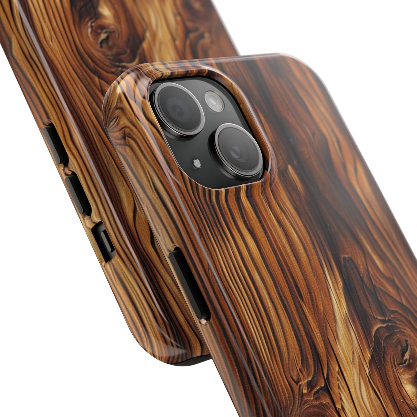 "Wood Grain Elegance" -Tough iPhone Cases