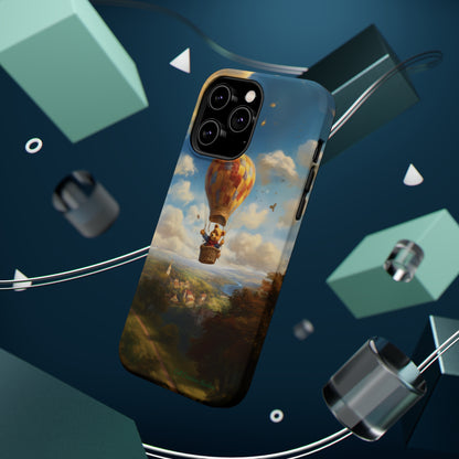 Introducing the "Winnie-The-Pooh's Balloon Adventure" Cell Phone Case – Soar to New Heights in Style -MagSafe Tough Cases