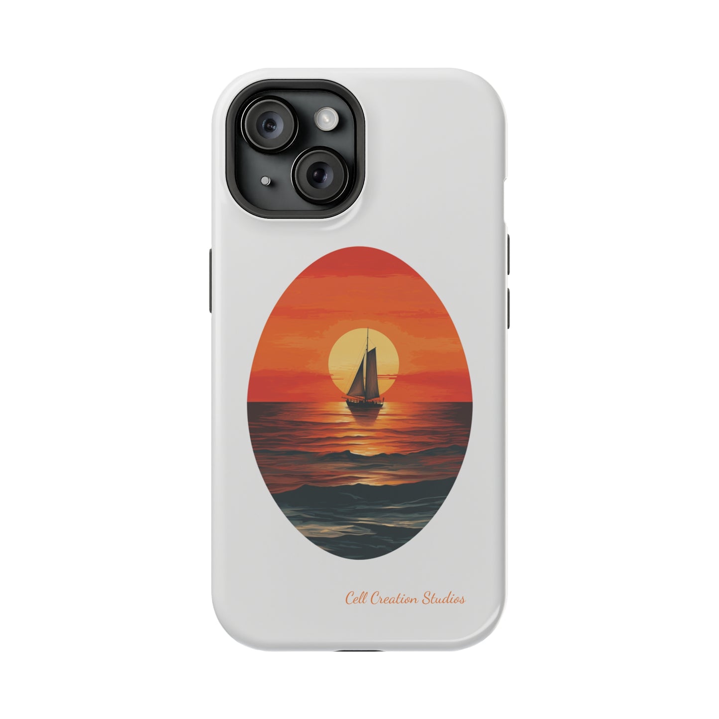 "Sailboat Sunset Serenity" -MagSafe Tough iPhone Cases