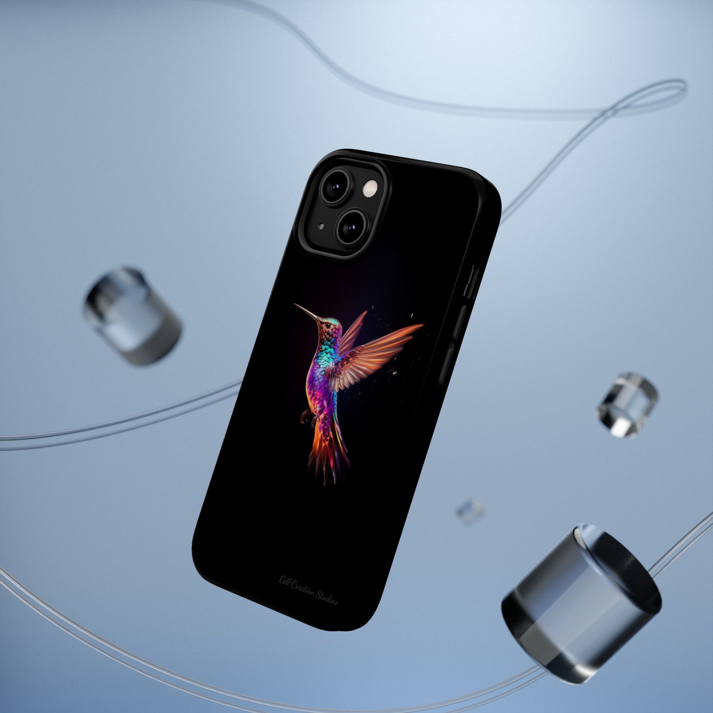 Introducing the "Enchanted Hummingbird" Cell Phone Case – Elegance Meets Nature -MagSafe Tough Cases