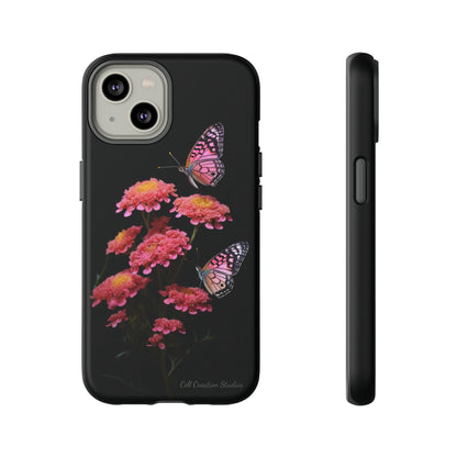 "Achillea Desert Eve Deep Rose & Butterfly" Phone Case -Tough Cases