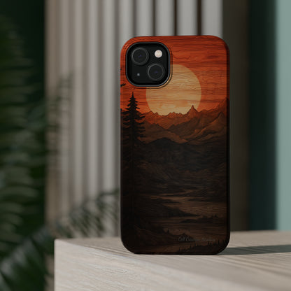 The "Sunset Mountains" Phone Case -MagSafe Tough Cases