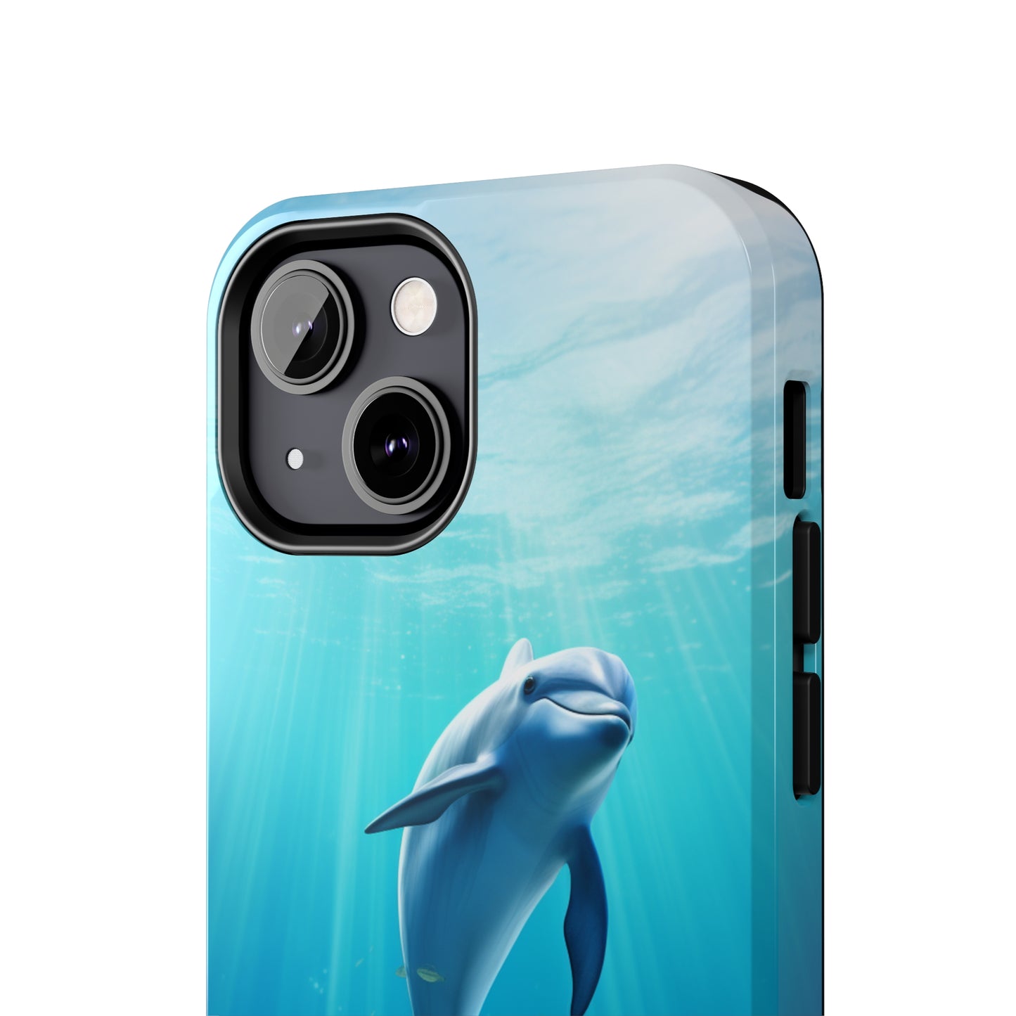 Introducing the "Dolphin Serenity" Cell Phone Case – Dive into Tranquility with a Graceful Dolphin -Tough Phone Cases