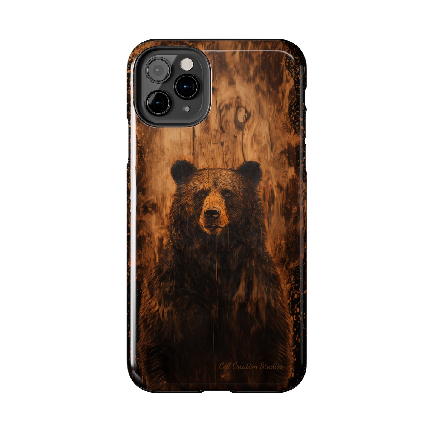 "Bear Wood Grain"-Tough Phone Cases