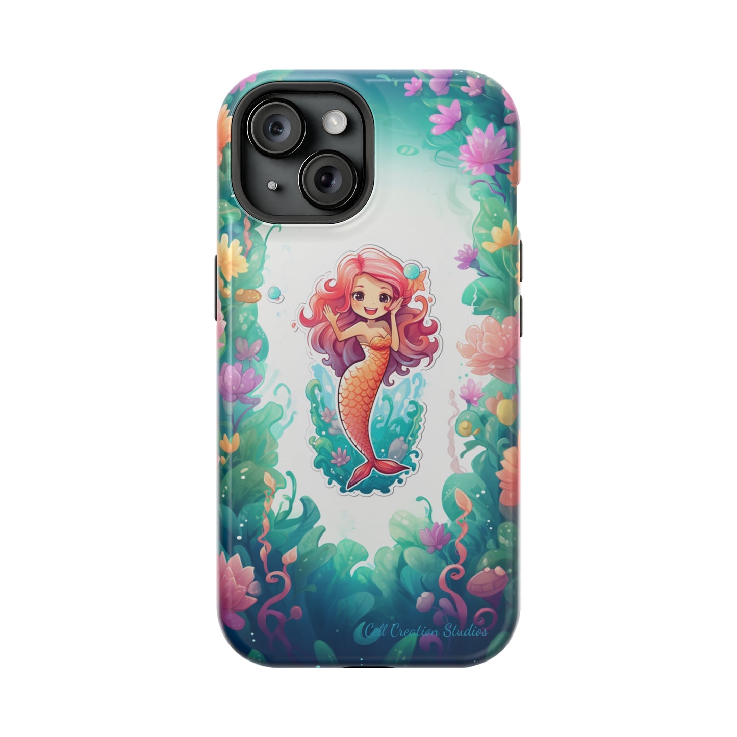 "Pink Seaflower Mermaid" -MagSafe Tough iPhone Cases