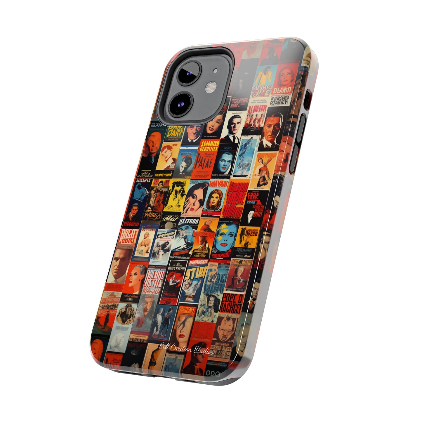 Introducing the "Vintage Movie Poster Collage" Cell Phone Case – Timeless Hollywood Charm -Tough Phone Cases