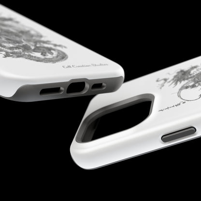 "Samurai and Dragon Sketch" -MagSafe Tough iPhone Cases