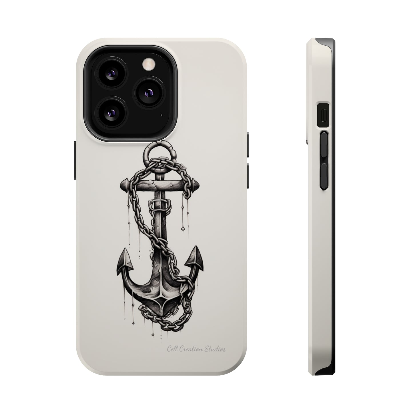 "Nautical Elegance Anchor" -MagSafe Tough iPhone Cases