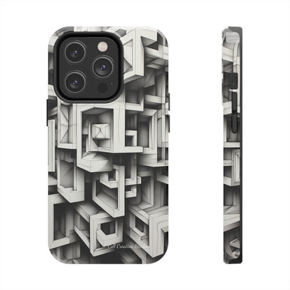 The "Geometric Right Angles" Cell Phone Case -Experience Sleek Simplicity-Tough Phone Cases