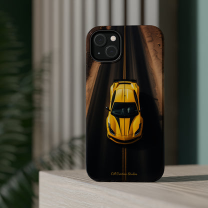 Introducing the "Desert Speedster" Cell Phone Case – Feel the Thrill of a Ferrari Racing through the Desert! -MagSafe Tough Cases