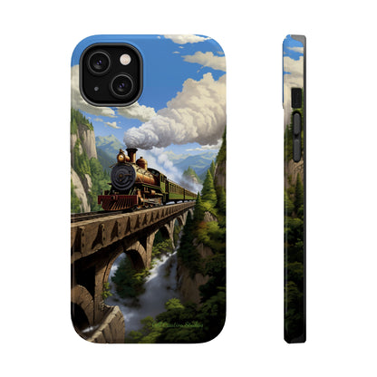 The "Scenic Mountain Train" Phone Case -MagSafe Tough Cases