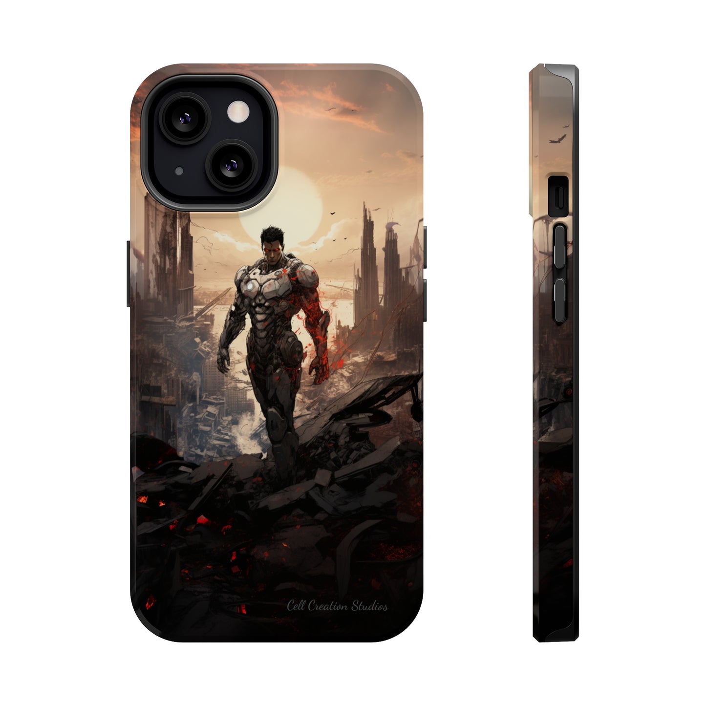 Introducing the "Cyber Guardian" Cell Phone Case – Embrace Futuristic Heroism -MagSafe Tough Cases