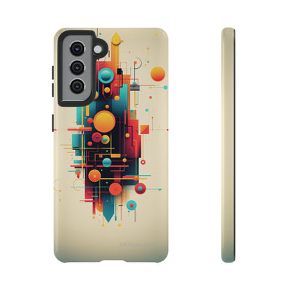 The "Colorful Geometric Pattern" Cell Phone Case- Elevate Your Phone's Look -Tough Cases