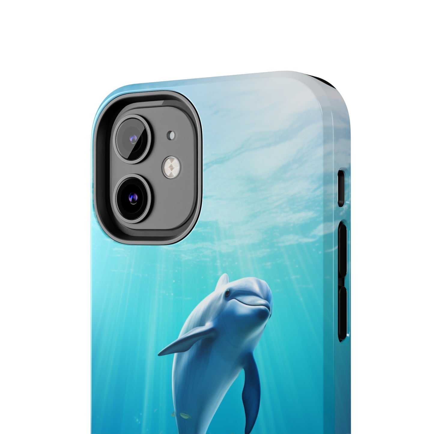 Introducing the "Dolphin Serenity" Cell Phone Case – Dive into Tranquility with a Graceful Dolphin -Tough Phone Cases