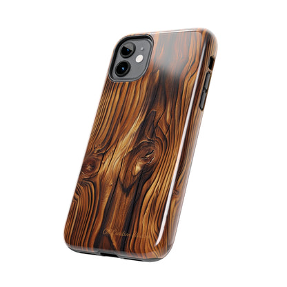 "Wood Grain Elegance" -Tough iPhone Cases