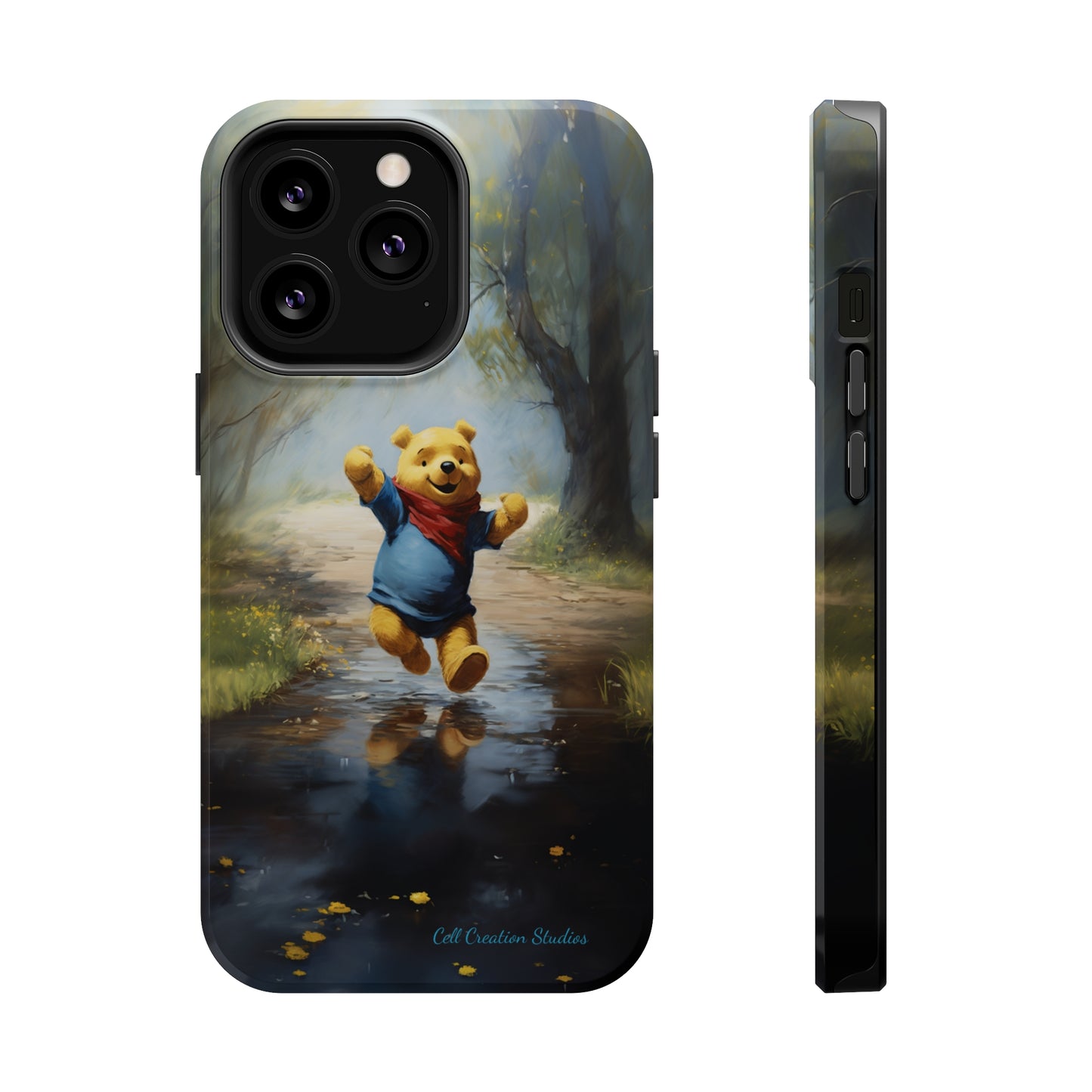 Introducing the "Winnie-The-Pooh Puddle Splash" Cell Phone Case – A Splash of Nostalgic Fun -MagSafe Tough Cases