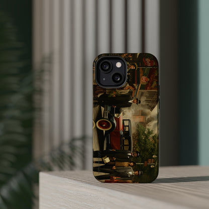 Introducing the "1920s Americana Revival" Cell Phone Case – Step into Nostalgic Elegance with a Vintage Street Scene! -MagSafe Tough Cases