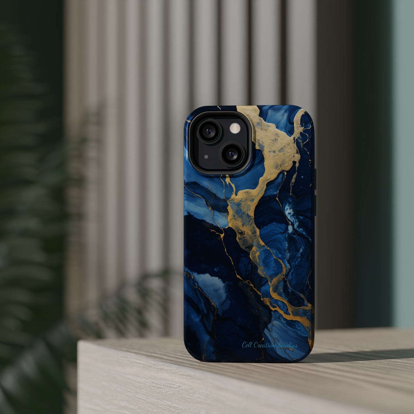 "Azure Elegance Marble" -MagSafe Tough iPhone Cases