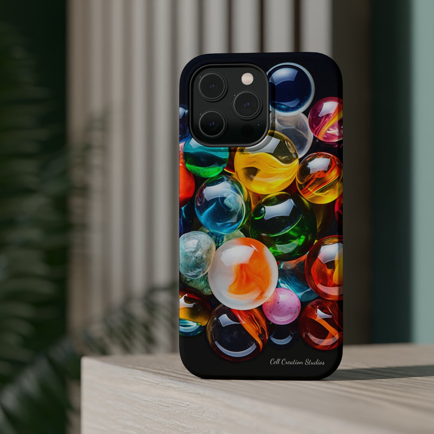 Introducing the "Vibrant Marbles Mosaic" Cell Phone Case – Carry a Kaleidoscope of Colors! -MagSafe Tough Cases