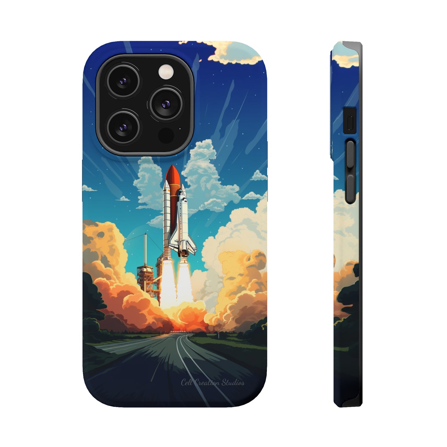 Introducing the "NASA Space Shuttle Launch" Cell Phone Case - Elevate Your Style to New Heights -MagSafe Tough Cases