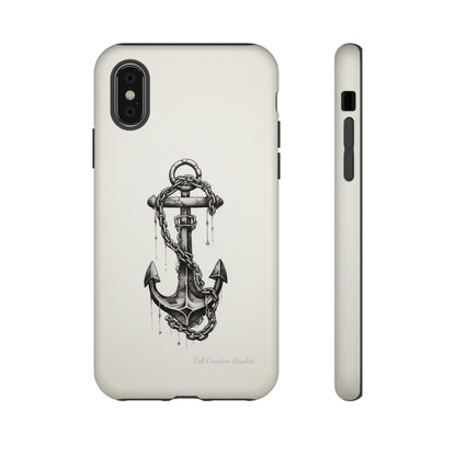 "Nautical Elegance Anchor" -Tough iPhone Cases