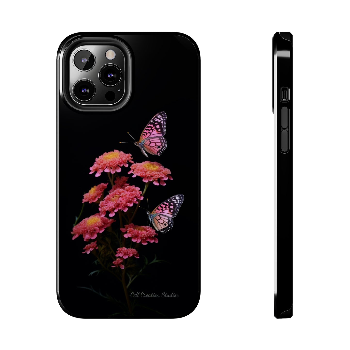 "Achillea Desert Eve Deep Rose & Butterfly" Phone Case -Tough Phone Cases