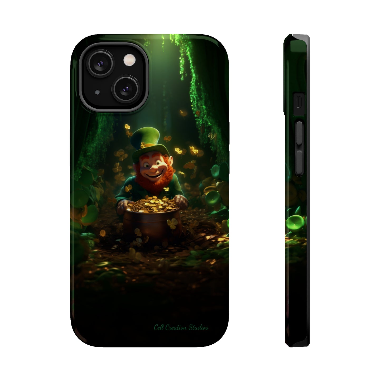 Introducing the "Leprechaun's Pot of Gold" Cell Phone Case – A Touch of Irish Charm -MagSafe Tough Cases