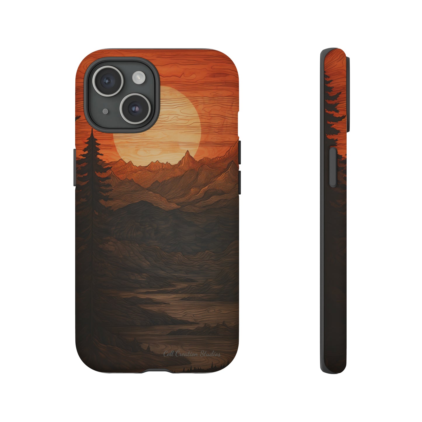 The "Sunset Mountains" Phone Case -Tough Cases